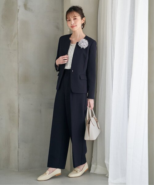ikka(イッカ)の「【洗濯機で洗える/セットアップ対応】ウォッシャブルワイドパンツ(その他パンツ・レディース・ネイビー/ブラック・M/L/XL/S)」の6枚目の写真