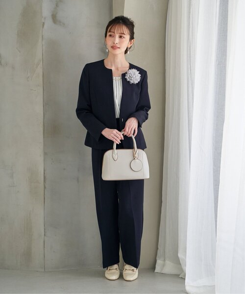ikka(イッカ)の「【洗濯機で洗える/セットアップ対応】ウォッシャブルワイドパンツ(その他パンツ・レディース・ネイビー/ブラック・M/L/XL/S)」の12枚目の写真