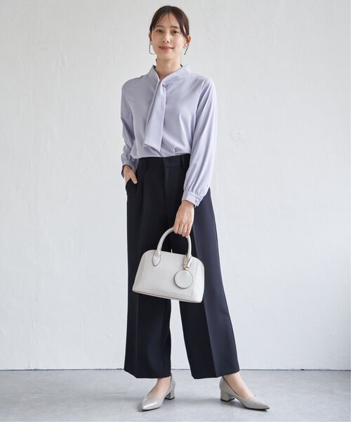 ikka(イッカ)の「【洗濯機で洗える/セットアップ対応】ウォッシャブルワイドパンツ(その他パンツ・レディース・ネイビー/ブラック・M/L/XL/S)」の8枚目の写真