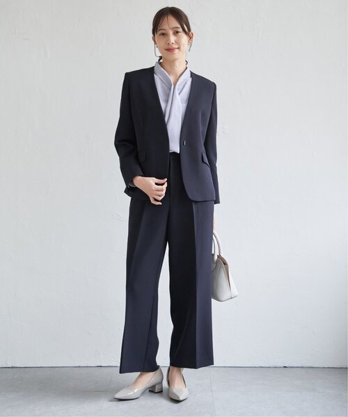ikka(イッカ)の「【洗濯機で洗える/セットアップ対応】ウォッシャブルワイドパンツ(その他パンツ・レディース・ネイビー/ブラック・M/L/XL/S)」の19枚目の写真
