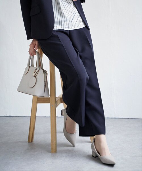 ikka(イッカ)の「【洗濯機で洗える/セットアップ対応】ウォッシャブルワイドパンツ(その他パンツ・レディース・ネイビー/ブラック・M/L/XL/S)」の17枚目の写真