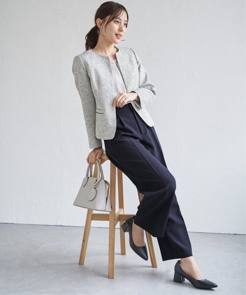 ikka(イッカ)の「【洗濯機で洗える/セットアップ対応】ウォッシャブルワイドパンツ(その他パンツ・レディース・ネイビー/ブラック・M/L/XL/S)」の16枚目の写真