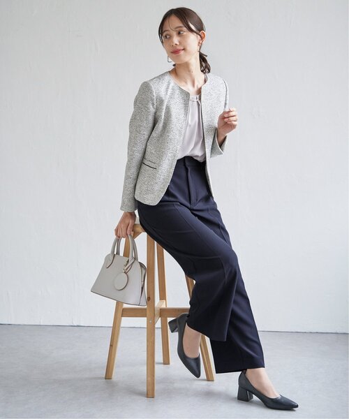 ikka(イッカ)の「【洗濯機で洗える/セットアップ対応】ウォッシャブルワイドパンツ(その他パンツ・レディース・ネイビー/ブラック・M/L/XL/S)」の15枚目の写真