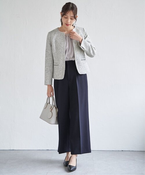 ikka(イッカ)の「【洗濯機で洗える/セットアップ対応】ウォッシャブルワイドパンツ(その他パンツ・レディース・ネイビー/ブラック・M/L/XL/S)」の14枚目の写真