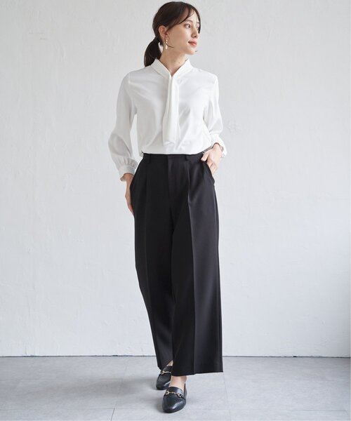 ikka(イッカ)の「【洗濯機で洗える/セットアップ対応】ウォッシャブルワイドパンツ(その他パンツ・レディース・ネイビー/ブラック・M/L/XL/S)」の21枚目の写真