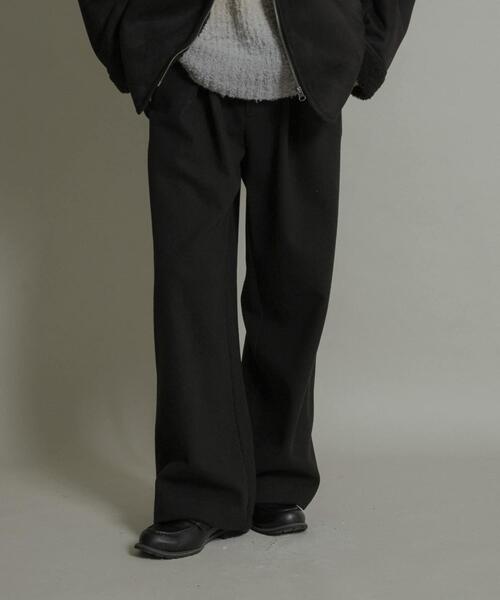 SENSE OF PLACE by URBAN RESEARCH（センスオブプレイスバイアーバンリサーチ）の「ジャージメルトンタックワイドパンツ（その他パンツ・メンズ・ブラック/チャコールグレー/ライトグレー・LARGE/MEDIUM）」の6枚目の写真