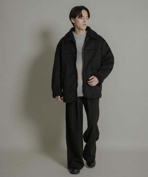 SENSE OF PLACE by URBAN RESEARCH（センスオブプレイスバイアーバンリサーチ）の「ジャージメルトンタックワイドパンツ（その他パンツ・メンズ・ブラック/チャコールグレー/ライトグレー・LARGE/MEDIUM）」の10枚目の写真