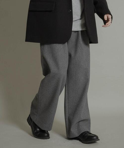 SENSE OF PLACE by URBAN RESEARCH（センスオブプレイスバイアーバンリサーチ）の「ジャージメルトンタックワイドパンツ（その他パンツ・メンズ・ブラック/チャコールグレー/ライトグレー・LARGE/MEDIUM）」の14枚目の写真