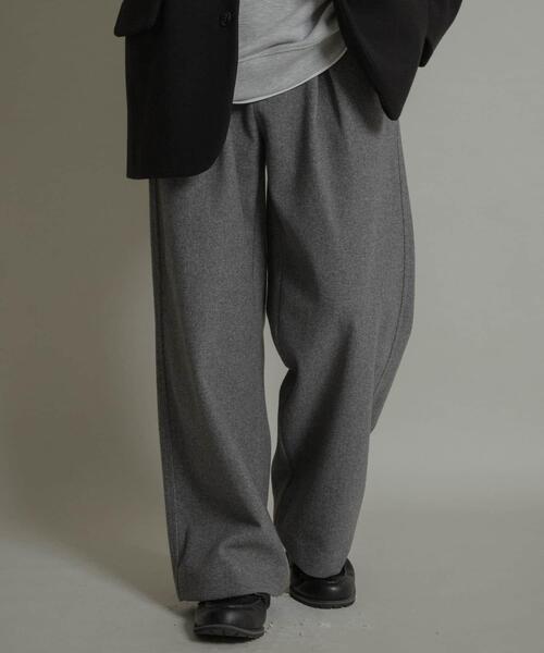 SENSE OF PLACE by URBAN RESEARCH（センスオブプレイスバイアーバンリサーチ）の「ジャージメルトンタックワイドパンツ（その他パンツ・メンズ・ブラック/チャコールグレー/ライトグレー・LARGE/MEDIUM）」の15枚目の写真