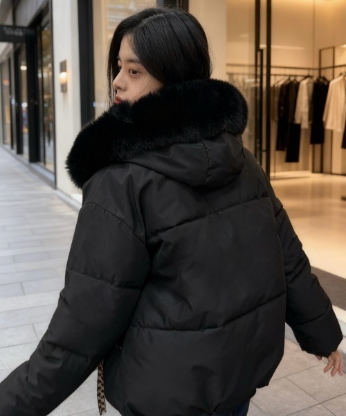 セール】【25秋冬新作】2wayリバーシブルファー中綿ジャケット／ファー
