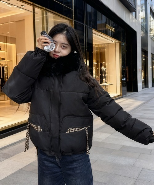 セール】【25秋冬新作】2wayリバーシブルファー中綿ジャケット／ファー