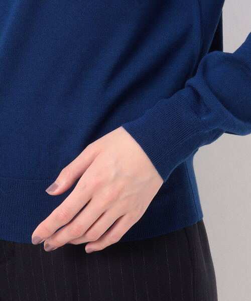 COMME CA（コムサ）の「〔 TALLサイズ 〕 【アンサンブル対応】ファインウールニット プルオーバー（ニット/セーター・レディース・ブラック/ベージュ・15号）」の14枚目の写真