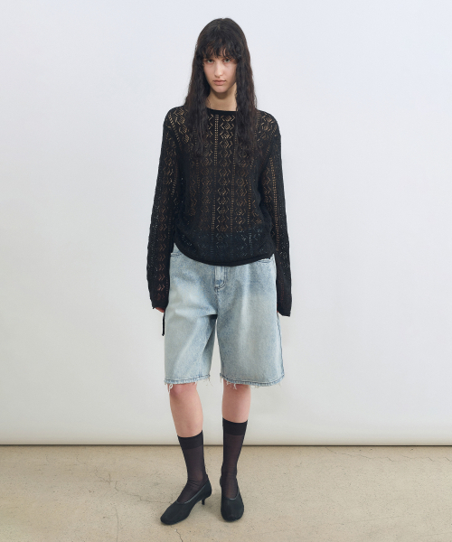 INSILENCE WOMEN(インサイレンスウーマン)の「ナチュラルストラップニット ブラック(ニット/セーター・レディース・その他・SMALL/MEDIUM)」の2枚目の写真
