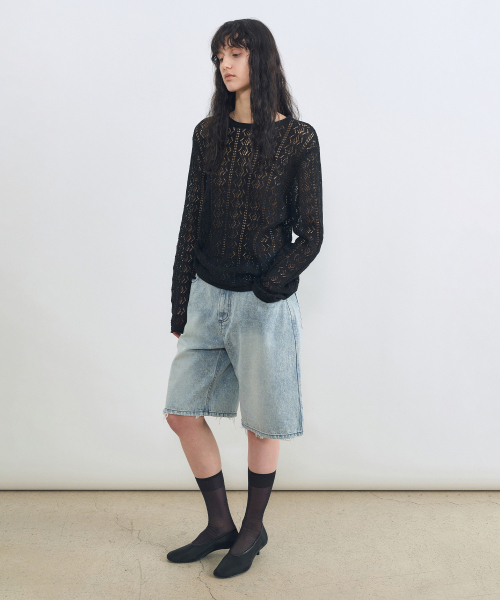 INSILENCE WOMEN(インサイレンスウーマン)の「ナチュラルストラップニット ブラック(ニット/セーター・レディース・その他・SMALL/MEDIUM)」の3枚目の写真