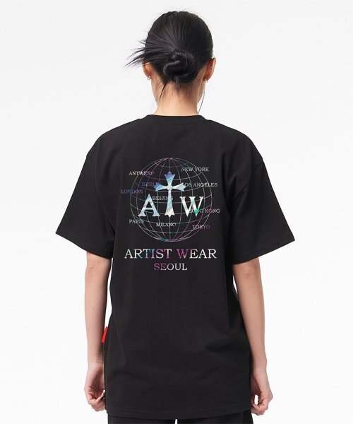 ARTISTWEAR（アーティストウェア）の「[ATW] ワールドスピードロゴ半袖Tシャツ_BK（Tシャツ/カットソー・レディース・その他・X-LARGE/XX-LARGE/XXXX-LARGE/LARGE/MEDIUM/SMALL）」の2枚目の写真