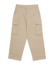 10s TWILL COTTON WIDE PARACHUTE PANTS BEIGE