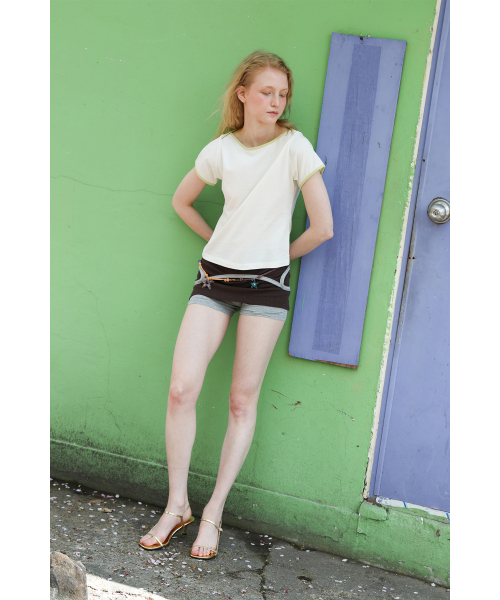 POEV(ポエブ)の「Contrast Boat-neck T-shirt -Cream(Tシャツ/カットソー・レディース・その他・FREE)」の7枚目の写真
