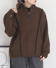 ◆雑誌掲載商品◆セール品◆春夏モデル◆ジップアップ ニットブルゾン ジップアップニットブルゾン（1054177041） | I.T.'S