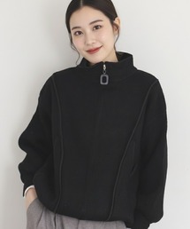 ◆雑誌掲載商品◆セール品◆春夏モデル◆ジップアップ ニットブルゾン ニット/セーター ジップ ブルゾン」に該当するトップスファッション