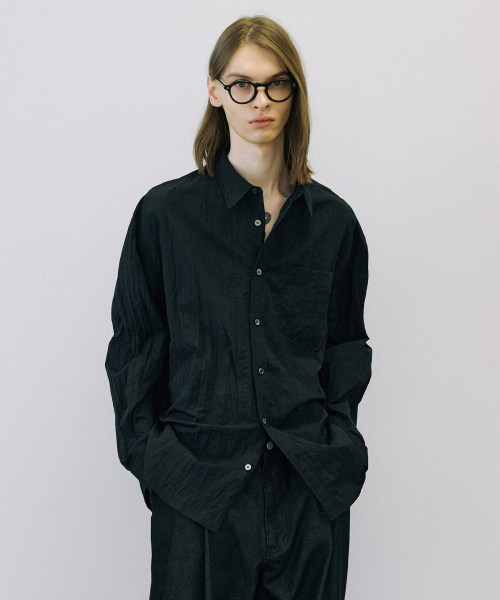 ENDOOR(エンドア)の「Crease shirt (black)(シャツ/ブラウス・メンズ・その他・1/2)」の1枚目の写真