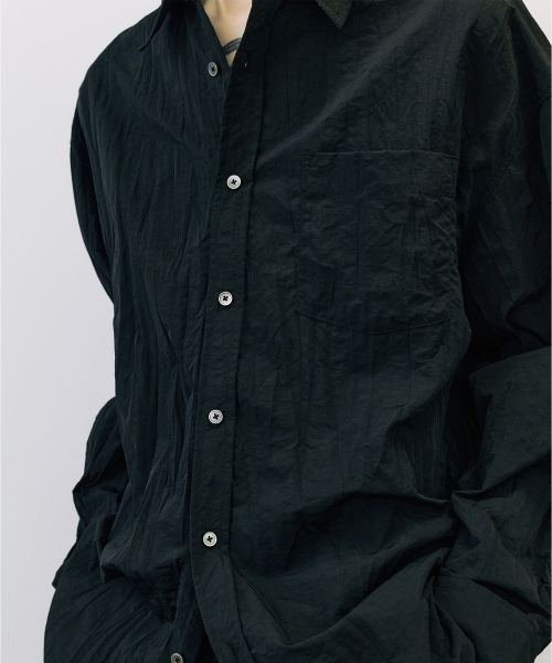 ENDOOR(エンドア)の「Crease shirt (black)(シャツ/ブラウス・メンズ・その他・1/2)」の3枚目の写真