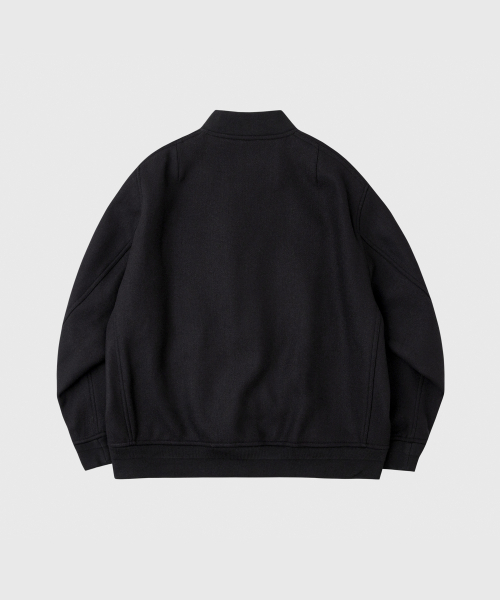 LETTERCOMO(レテルコモ)の「ツーポイントスタジアムブルゾンウールジャケットブラック(スタジャン・レディース・その他・MEDIUM/LARGE/X-LARGE)」の2枚目の写真