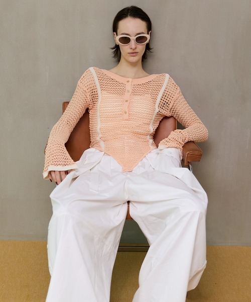 MAISON SPECIAL（メゾンスペシャル）の「Crochet-Like Bodysuit/クロシェライクボディスーツ（その他トップス・レディース・ブルー/ピンクベージュ/ブラック・FREE）」の11枚目の写真