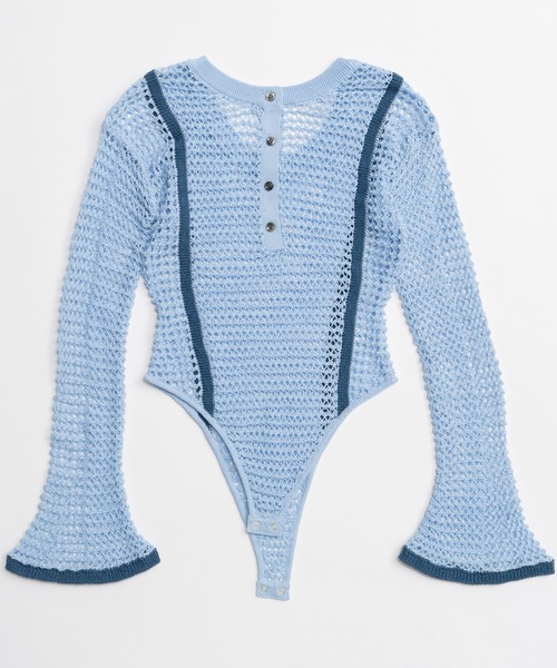 MAISON SPECIAL（メゾンスペシャル）の「Crochet-Like Bodysuit/クロシェライクボディスーツ（その他トップス・レディース・ブルー/ピンクベージュ/ブラック・FREE）」の12枚目の写真