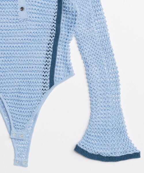 MAISON SPECIAL（メゾンスペシャル）の「Crochet-Like Bodysuit/クロシェライクボディスーツ（その他トップス・レディース・ブルー/ピンクベージュ/ブラック・FREE）」の14枚目の写真