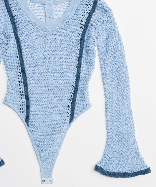 MAISON SPECIAL（メゾンスペシャル）の「Crochet-Like Bodysuit/クロシェライクボディスーツ（その他トップス・レディース・ブルー/ピンクベージュ/ブラック・FREE）」の19枚目の写真