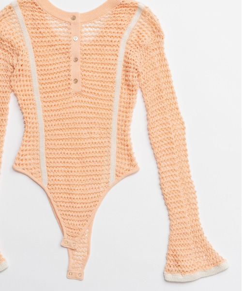 MAISON SPECIAL（メゾンスペシャル）の「Crochet-Like Bodysuit/クロシェライクボディスーツ（その他トップス・レディース・ブルー/ピンクベージュ/ブラック・FREE）」の22枚目の写真