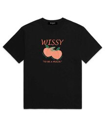 ピーチロゴ 半袖Tシャツ (WS008) ブラック