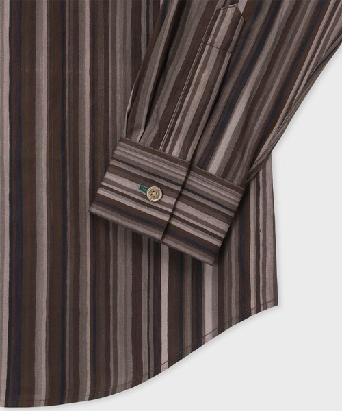 Paul Smith（ポールスミス）の「"Painted Signature Stripe" シャツ / 163308 598Z（シャツ/ブラウス・メンズ・マスタード/ダークブラウン・XX-LARGE/X-LARGE/LARGE/MEDIUM/SMALL）」の6枚目の写真
