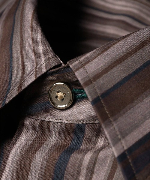 Paul Smith（ポールスミス）の「"Painted Signature Stripe" シャツ / 163308 598Z（シャツ/ブラウス・メンズ・マスタード/ダークブラウン・XX-LARGE/X-LARGE/LARGE/MEDIUM/SMALL）」の7枚目の写真