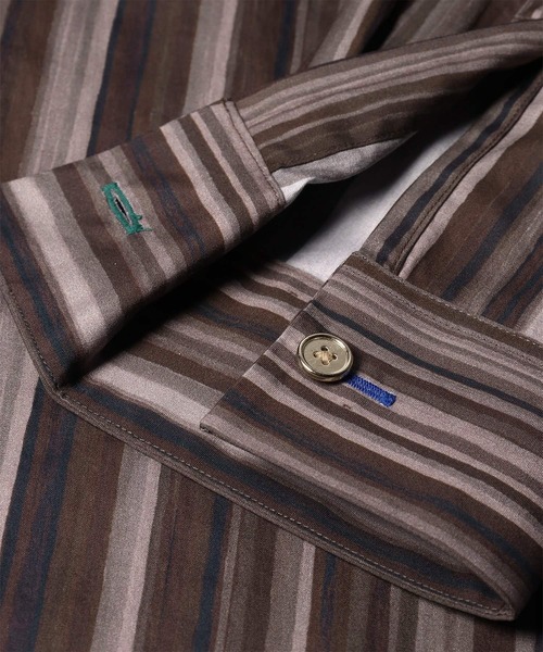 Paul Smith（ポールスミス）の「"Painted Signature Stripe" シャツ / 163308 598Z（シャツ/ブラウス・メンズ・マスタード/ダークブラウン・XX-LARGE/X-LARGE/LARGE/MEDIUM/SMALL）」の9枚目の写真