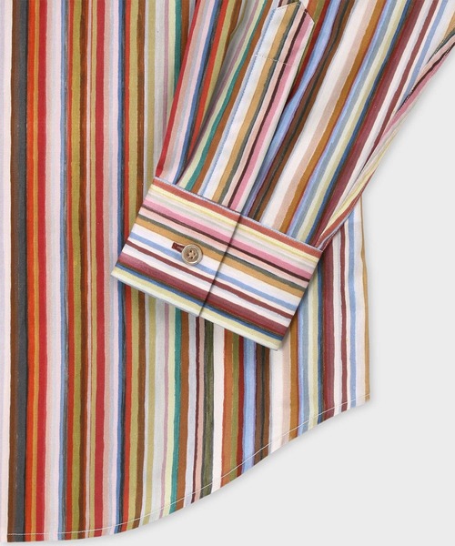 Paul Smith（ポールスミス）の「"Painted Signature Stripe" シャツ / 163308 598Z（シャツ/ブラウス・メンズ・マスタード/ダークブラウン・XX-LARGE/X-LARGE/LARGE/MEDIUM/SMALL）」の11枚目の写真