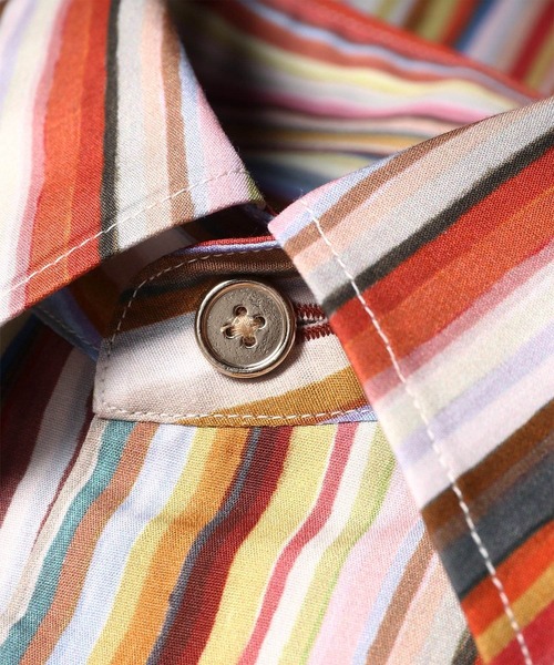 Paul Smith（ポールスミス）の「"Painted Signature Stripe" シャツ / 163308 598Z（シャツ/ブラウス・メンズ・マスタード/ダークブラウン・XX-LARGE/X-LARGE/LARGE/MEDIUM/SMALL）」の3枚目の写真