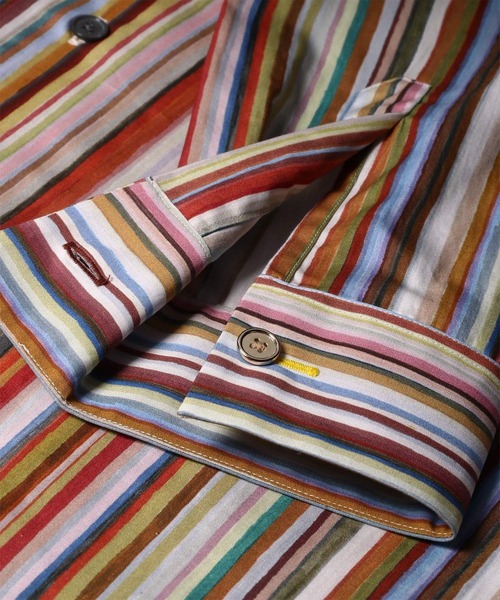Paul Smith（ポールスミス）の「"Painted Signature Stripe" シャツ / 163308 598Z（シャツ/ブラウス・メンズ・マスタード/ダークブラウン・XX-LARGE/X-LARGE/LARGE/MEDIUM/SMALL）」の5枚目の写真