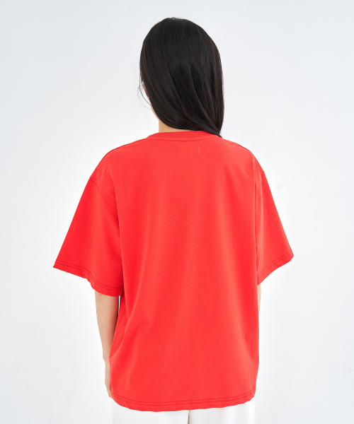 PLAYO(プレイオ)の「ハンドペインティングTシャツ _ レッド(Tシャツ/カットソー・レディース・その他・FREE)」の5枚目の写真