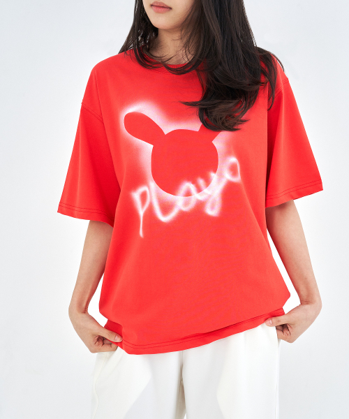 PLAYO(プレイオ)の「ハンドペインティングTシャツ _ レッド(Tシャツ/カットソー・レディース・その他・FREE)」の6枚目の写真