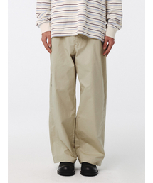 Color Slit Chino Pants Beige Blue