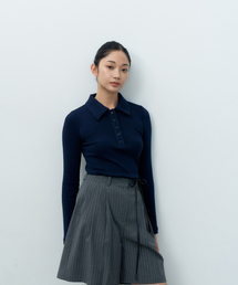 MAKE A TOAST（メイクアトースト）の「Soft Mix Cara T-Shirt Navy MBESTO014NV（ポロシャツ）」