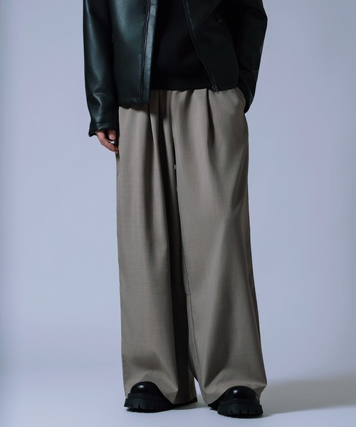 improves(インプローブス)の「【Unisex】リラックス イージーパンツ(スラックス・メンズ・ブラック/チャコール/ベージュ/ブラウン・MEDIUM/LARGE)」の4枚目の写真