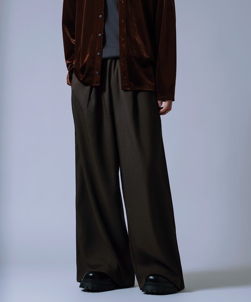 improves(インプローブス)の「【Unisex】リラックス イージーパンツ(スラックス・メンズ・ブラック/チャコール/ベージュ/ブラウン・MEDIUM/LARGE)」の3枚目の写真