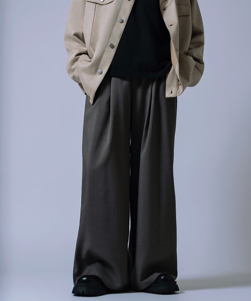 improves(インプローブス)の「【Unisex】リラックス イージーパンツ(スラックス・メンズ・ブラック/チャコール/ベージュ/ブラウン・MEDIUM/LARGE)」の19枚目の写真