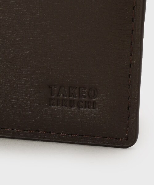 TAKEO KIKUCHI(タケオキクチ)の「【リップルグレイン】フォールドエッジ財布(財布・メンズ・ブルー系その他/ダークブラウン/ブラック・00)」の9枚目の写真