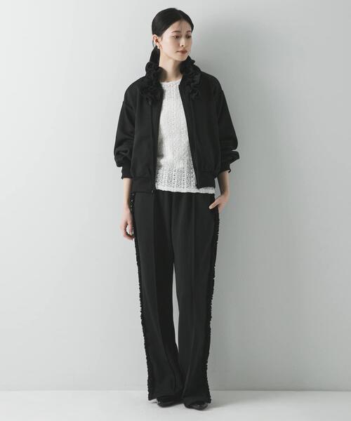 crinkle crinkle crinkle（クリンクルクリンクルクリンクル）の「『別注』crinkle crinkle crinkle×URBAN RESEARCH　FRILL TRACK PANTS（その他パンツ・レディース・ブラック・FREE）」の8枚目の写真