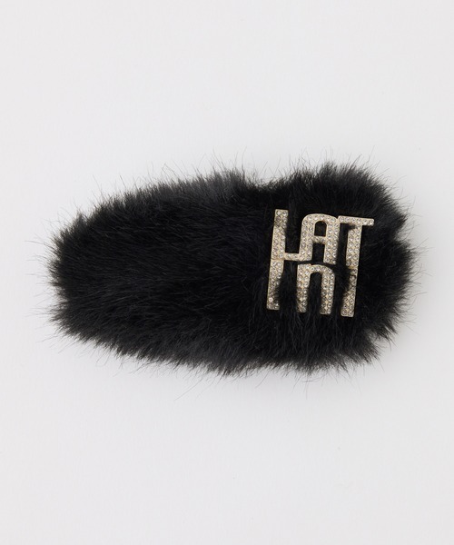 one after another NICE CLAUP(ワンアフターアナザーナイスクラップ)の「【Latini】ファーパッチンピン(バレッタ/ヘアクリップ・レディース・ホワイト/ピンク/ブラック/サックスブルー・FREE)」の3枚目の写真