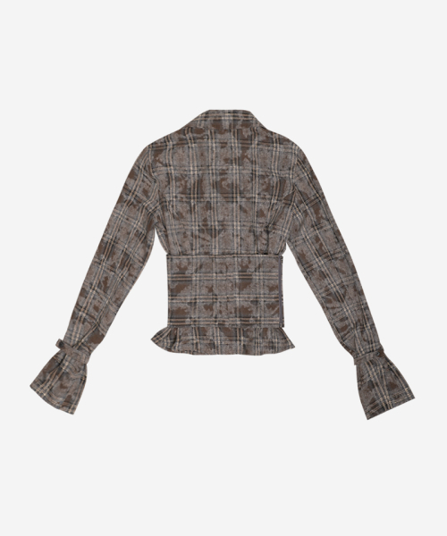 DARLING, YOU'RE BAD(ダーリンユーアーバッド)の「CHECK CORSET SHIRT #VINTAGE BROWN(シャツ/ブラウス・レディース・その他・FREE)」の3枚目の写真