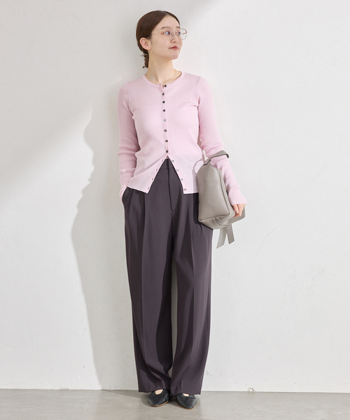 IENA（イエナ）の「ウォッシャブル ジョーゼットスラックス（スラックス・レディース・ブラック/チャコールグレー/ベージュ・34/36/38/40）」の4枚目の写真